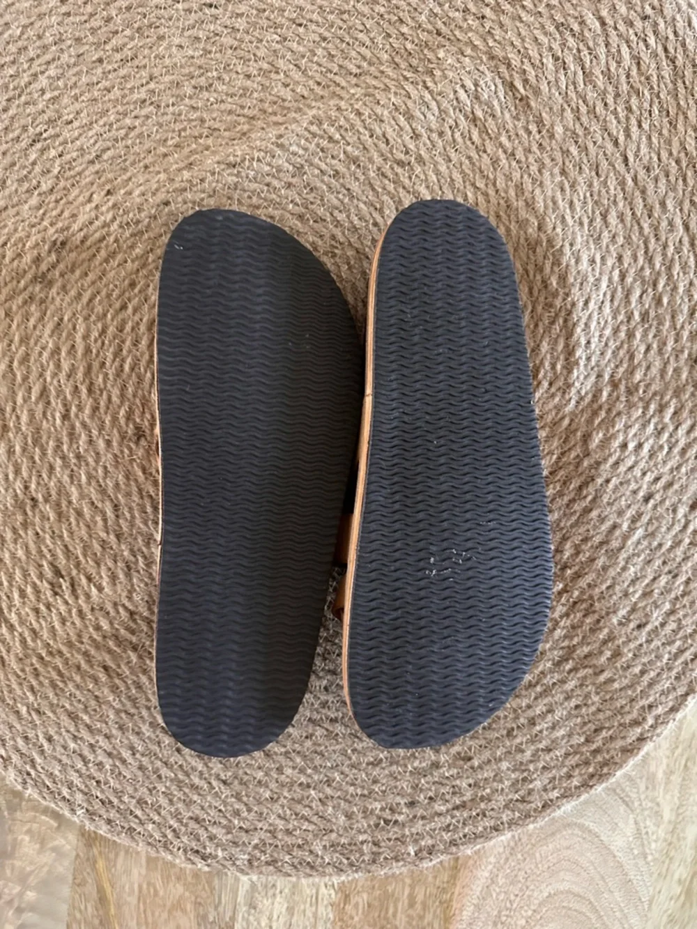 Free People Tan Crisscross Slide Sandals - Picture 2 of 5